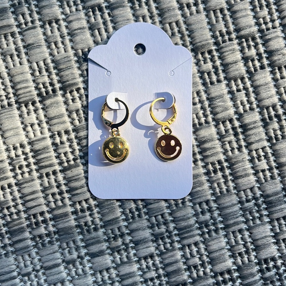 womens smiley earrings!!